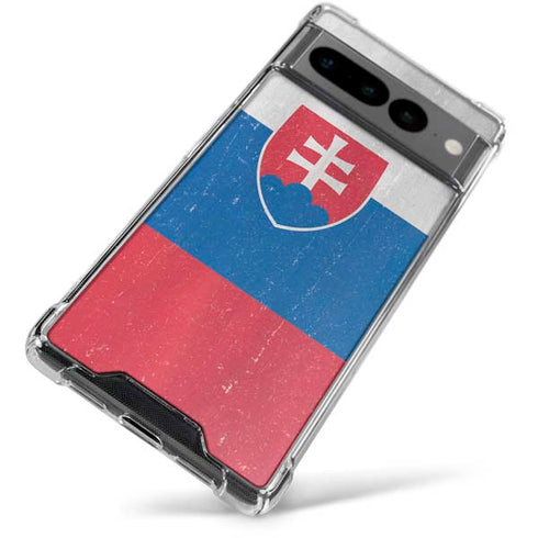 Slovakia Flag Distressed Google Pixel 7 Pro Clear Case